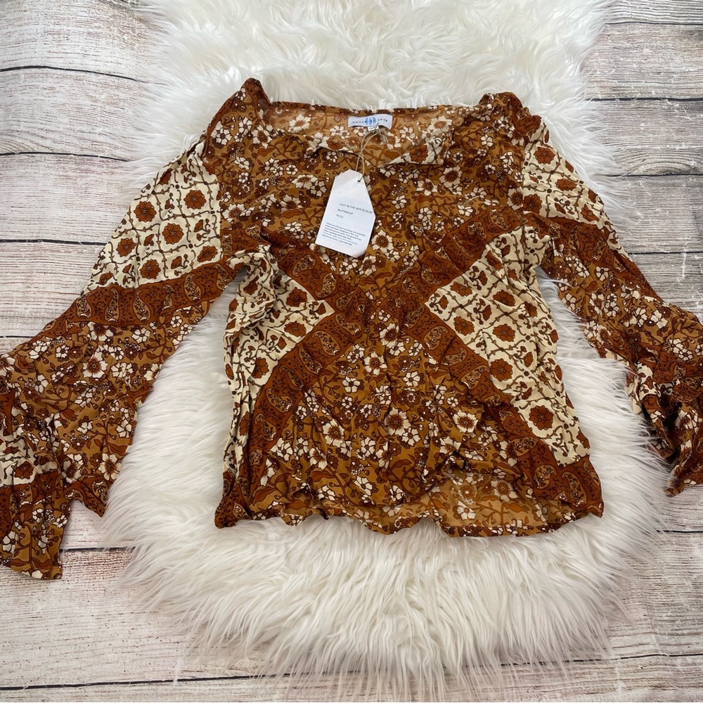 House Of Skye “Lucy in the Skye” Buttercup Blouse NWT